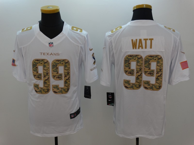 Men's Houston Texans J.J. Watt #99 White Jersey